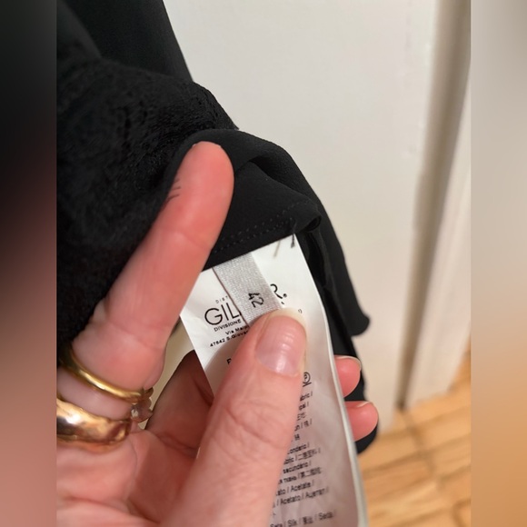 Black cotton/silk/lace tunic sz Large/XL - Picture 8 of 9